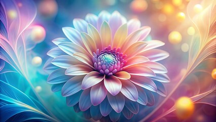 Fototapeta premium Abstract Floral Background: Elegant Flower Design Art Layout with Rule of Thirds Composition