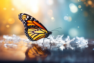 Obraz premium Butterfly Forest Nature Serene Tranquil Peaceful