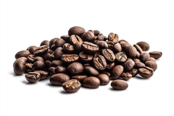 Fototapeta premium Heap of arabica coffee beans for high-end brewing.