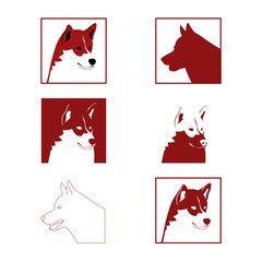 Set of dog icons