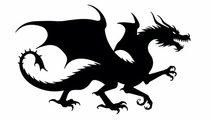 Fototapeta premium black dragon vector