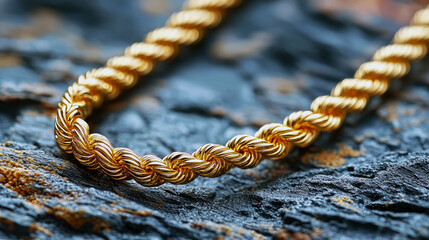 Luminous Gold Rope Chain Necklace: A Symbol of Luxury and Elegance