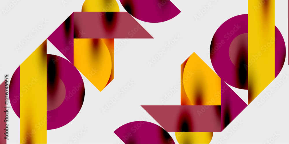 Poster Vibrant abstract background circles with smooth gradients, creating a dynamic and modern design. Ideal for creative, tech, or contemporary-themed projects