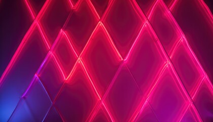 Neon Diamond Grid: Vibrant Pink and Purple Abstract Art