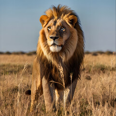 Obraz premium lion in the savannah