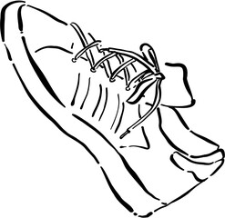 Tennis. Hand drawn vector isolated. Shoes