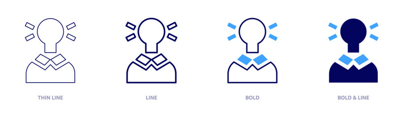 Finance idea icon in 4 different styles. Thin Line, Line, Bold, and Bold Line. Duotone style. Editable stroke