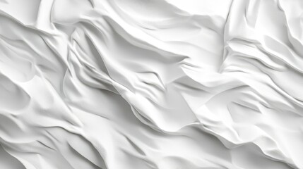 Fototapeta premium A textured background featuring creased and crumpled white paper, perfect for abstract and minimalistic designs