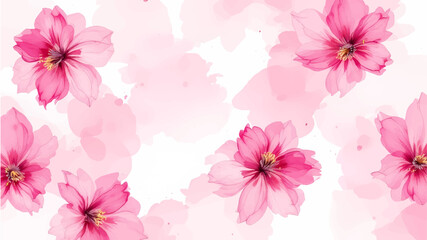 Watercolor pink floral background