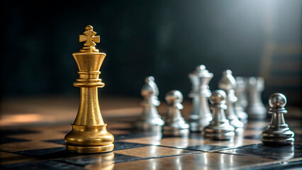 chess pieces on the chessboard