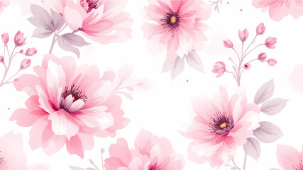 Watercolor pink floral background