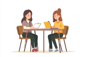 woman learn and teach tutor concept education  helping each other sitting in a table at class room., Generative AI