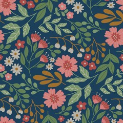 Whimsical Wildflower Seamless Pattern