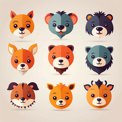 Fototapeta premium cute animal vector logo design