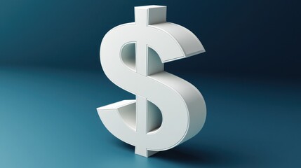 Obraz premium A representation of a dollar sign highlighting financial success and wealth in a modern context.