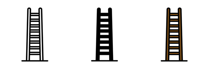 Ladder provides access to elevated areas, essential for construction, maintenance, or household tasks.