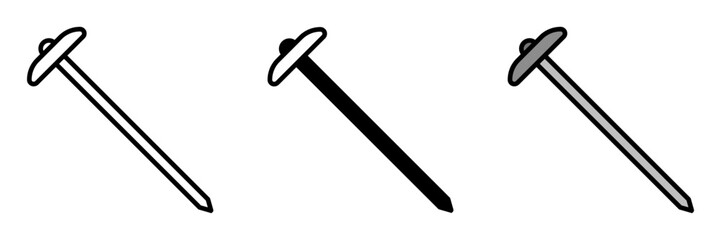 Nails are slender metal fasteners for securing objects together in construction, carpentry, or DIY projects.