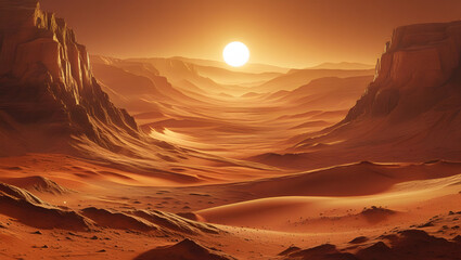 sunrise over mars