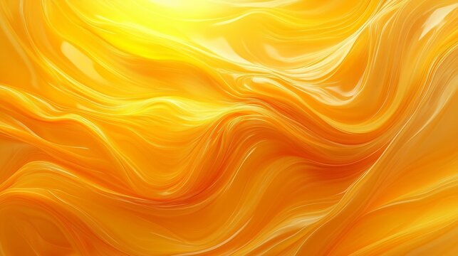 Vibrant Waves of Yellow Light Evoking Warmth and Serenity