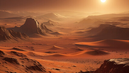 sunrise over mars