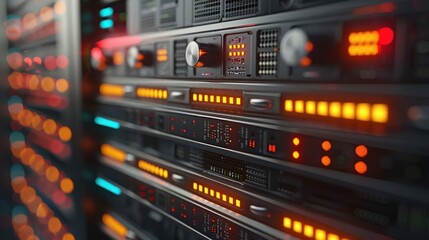 Close-up view of illuminated server racks in a data center showcasing technology in action (14)