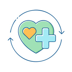 health symbol icon, health symbol vector illustration-simple illustration of health symbol, perfect for health symbol logos and icons