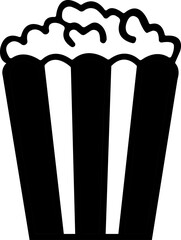 Popcorn icon.bucket box cinema concept. vector icon can be used for watching movie take away food snack. popcorn symbol template for graphic and web design collection logo vector illustration.