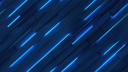 A sleek, modern abstract background with blue neon lines on a dark surface.