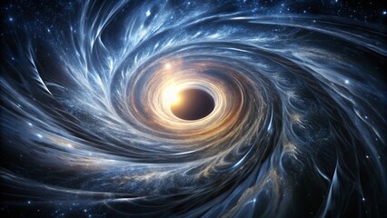 Naklejka premium Abstract Spiral Black Hole Background: Cosmic Swirl of Dark Energy