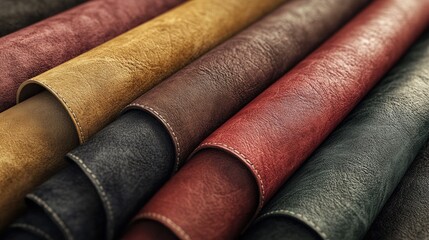 Premium leather texture in fine detail, emphasizing soft grain and warm tones for a luxury feel