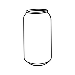 Fototapeta premium beverage can sketch vector illustration