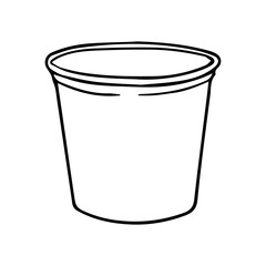 bucket sketch vector illustration