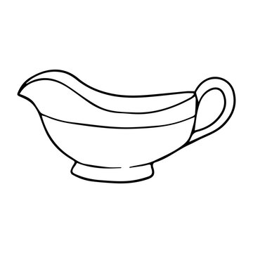 recommend clip art: gravy boat sketch vector illustration