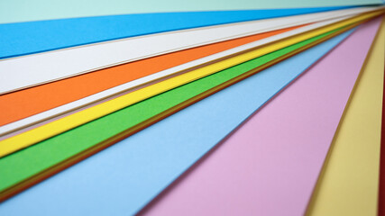 Vibrant layers of paper creating a colorful artistic display