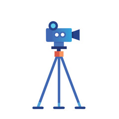 Obraz premium Tripod Technology Camera Sky Vector Illustration - Cartoon, Clipart, Line Art Design.eps