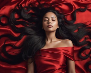 Captivating Beauty in Silk Drapery