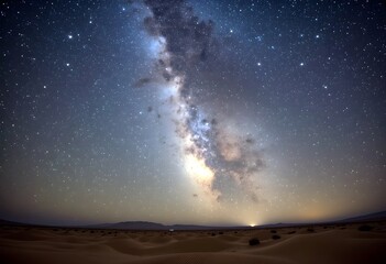 Fototapeta premium A starry sky in a desert, with zodiac symbols