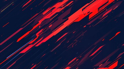 Abstract design featuring dynamic red and dark blue streaks, conveying energy and movement.