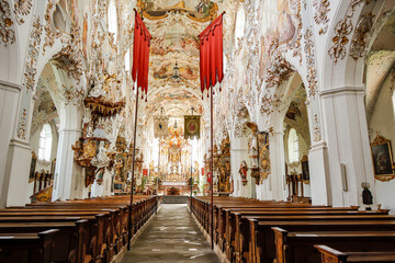 Pilgrimage church Rottenbuch, Munich Way of St. James, Bavaria, Germany