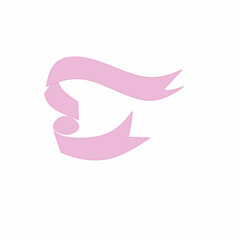 illustration of a pink ribbon