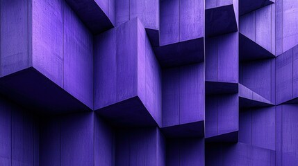 Purple cubic building facade, abstract architectural detail, urban background, design element