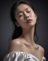 Naklejka premium Soft Expression with Silky Drapery