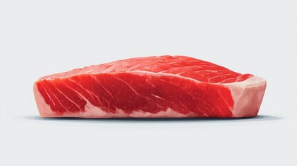 Raw red meat steak isolated on white.