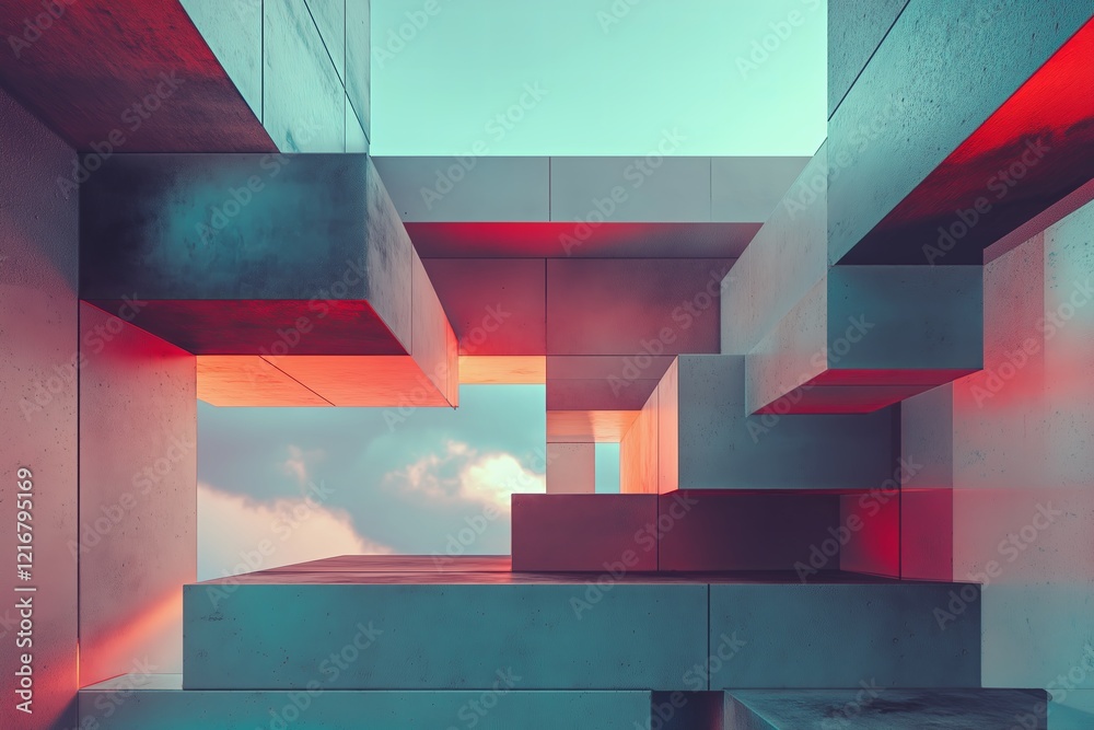 Aufkleber Environments that challenge perception and gravity.