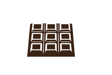 simple and unobtrusive chocolate bar  vector silhouette illustration isolated in white background