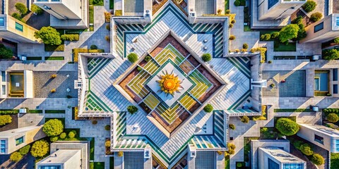 Aerial Abstract Patterns: Minimalist White Drone Photography Background