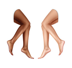 Women's legs, depilation concept