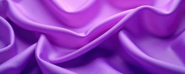 Obraz premium Wrinkled purple chiffon with subtle sheen Close-up view of luxurious texture , ripple, wrinkled