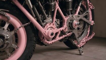 A photo of a motorcycle chain
