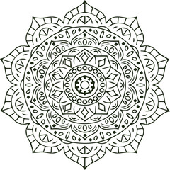 Beautiful flower art and mandala vector design